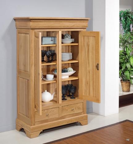 Bassette 2 portes 3 tiroirs réalisée en Chêne Massif de style Louis Philippe 