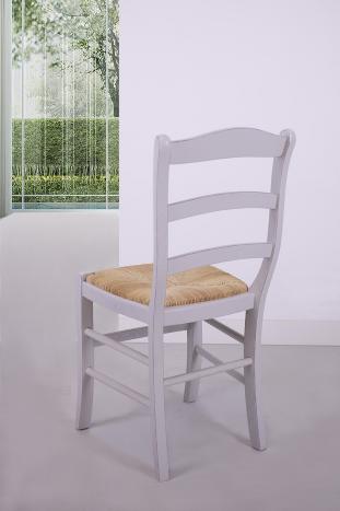 Lot de 2 Chaises Anna réalisée en Chêne Massif de style Louis Philippe Chêne brossé Gris Perle Seulement 1 disponible