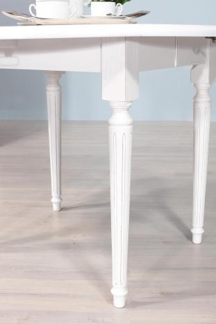 Table ronde à volets  réalisée en Chêne de style Louis XVI DIAMETRE 105 avec 2 ALLONGES DE 40 CM