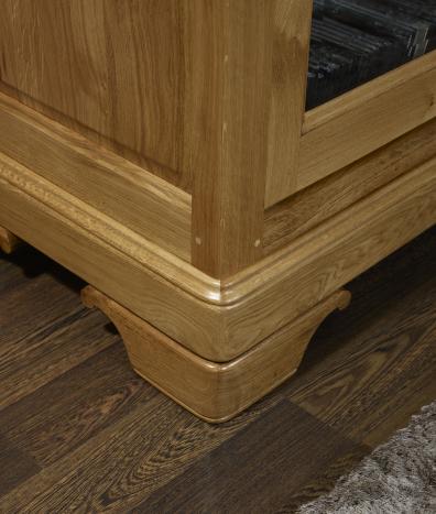 Meuble TV 16/9ème Hugo réalisé en Chêne Massif de style Louis Philippe patiné antiquaire