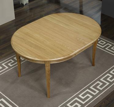 Table ronde Fabien réalisée en Chêne massif de style Louis Philippe DIAMETRE 110 avec 3 allonges de 40 cm
