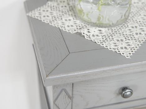 Console Mathieu réalisée en chêne de style Directoire Finition Gris Patiné