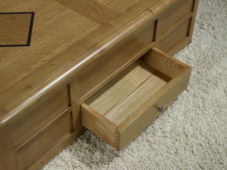 Table Basse Bar Hugo réalisée en Chêne de style Louis Philippe SEULEMENT 1 DISPONIBLE