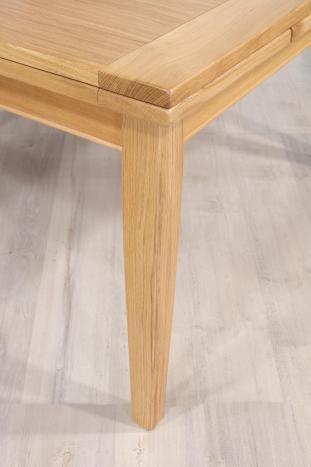 Table de Campagne carrée 135x135 réalisée en Chêne Massif 2 allonges de 40 cm SEULEMENT 1 DISPONIBLE