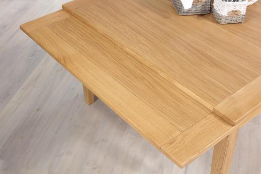 Table de Campagne carrée 135x135 réalisée en Chêne Massif 2 allonges de 40 cm SEULEMENT 1 DISPONIBLE