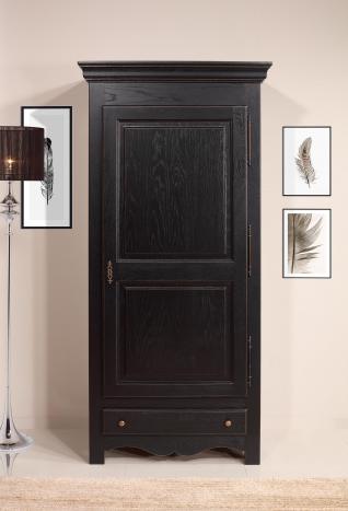 Armoire ou Bonnetière 1 porte 1 tiroir Gabriel réalisée en Chêne Massif de style Campagnard