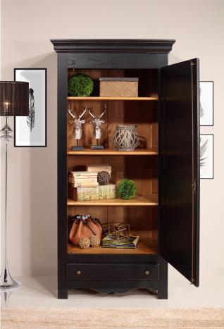 Armoire ou Bonnetière 1 porte 1 tiroir Gabriel réalisée en Chêne Massif de style Campagnard