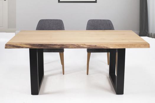 Table de repas fer et chêne massif 180x100 Epaisseur de la planche 4,5 cm Pièce unique SEULEMENT 1 DISPONIBLE