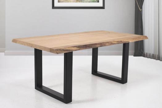 Table de repas fer et chêne massif 180x100 Epaisseur de la planche 4,5 cm Pièce unique SEULEMENT 1 DISPONIBLE