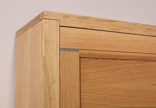 Meuble de rangement 1 porte Loann réalisé en Chêne de ligne contemporaine 