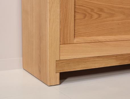 Meuble de rangement 1 porte Loann réalisé en Chêne de ligne contemporaine 