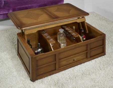 Table Bar Olivier réalisé en Chêne de style Louis Philippe