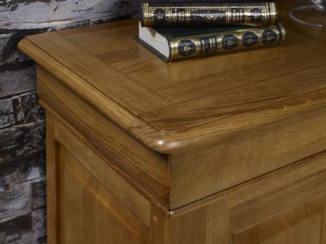Petit Buffet 2 portes Emmanuel réalisé en Chêne Massif de style Louis Philippe 100 cm de large