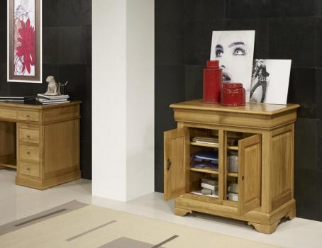 Petit Buffet 2 portes Emmanuel réalisé en Chêne Massif de style Louis Philippe 