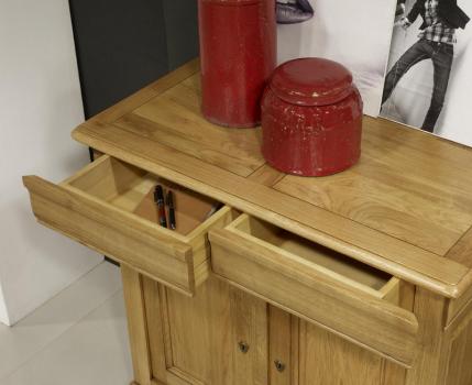 Petit Buffet 2 portes Emmanuel réalisé en Chêne Massif de style Louis Philippe 