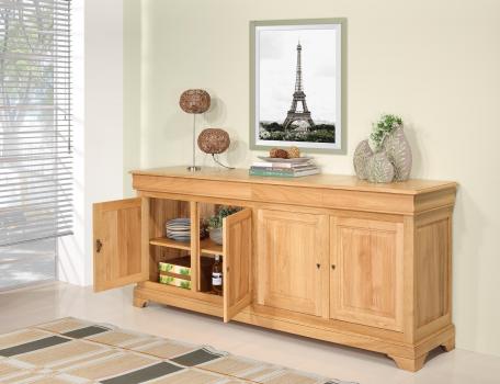 Buffet 4 portes Jean-Baptiste réalisé en Chêne Massif de style Louis Philippe