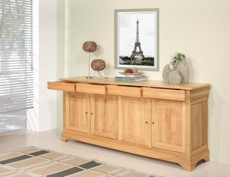 Buffet 4 portes Jean-Baptiste réalisé en Chêne Massif de style Louis Philippe
