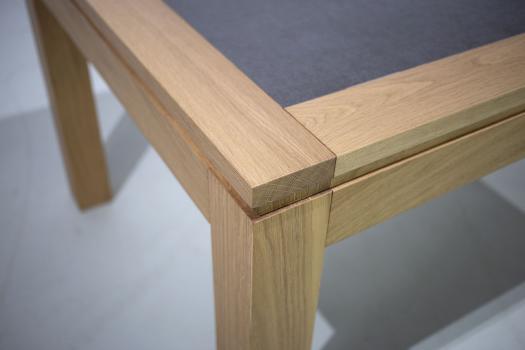 Table de repas rectangulaire 140X100 Mathéo réalisée en Chêne Ligne Contemporaine Plateau avec céramique