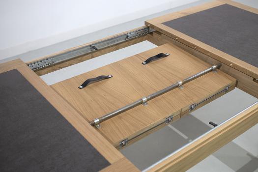 Table de repas rectangulaire 140X100 Mathéo réalisée en Chêne Ligne Contemporaine Plateau avec céramique