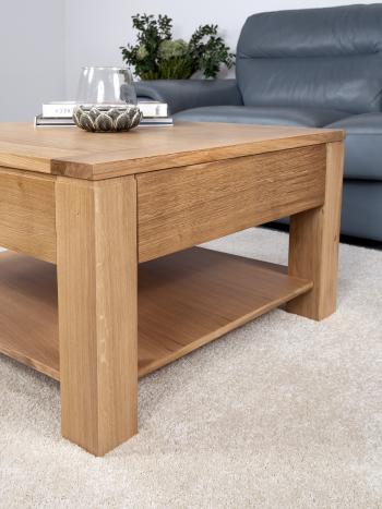 Table basse Jean-Gabriel réalisée en chêne e ligne Contemporaine