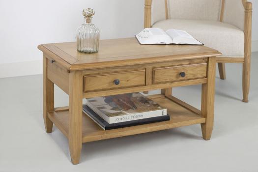 Table Basse Ludovic en Chêne de style Campagnard 