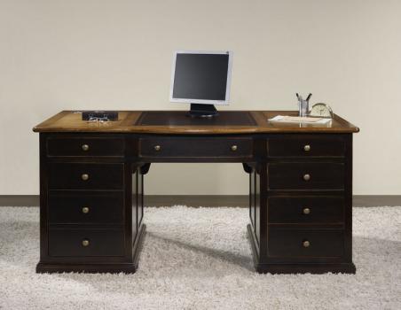 Superbe Bureau Ministre Dimitri réalisé en Chêne de style Louis Philippe Spécial Informatique Patiné Moka Antiquaire