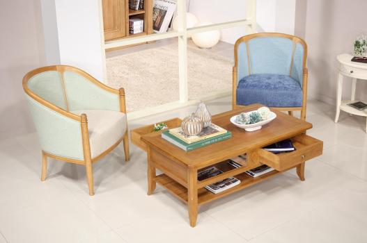 Table Basse Clément réalisée en Chêne de style Louis Philippe 