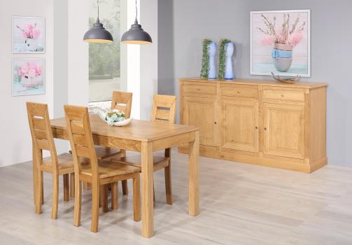 Buffet 3 portes 3 tiroirs Valentin, réalisé en Chêne massif de style Directoire