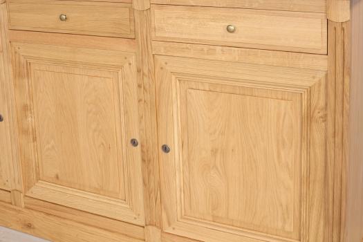 Buffet 3 portes 3 tiroirs Valentin, réalisé en Chêne massif de style Directoire