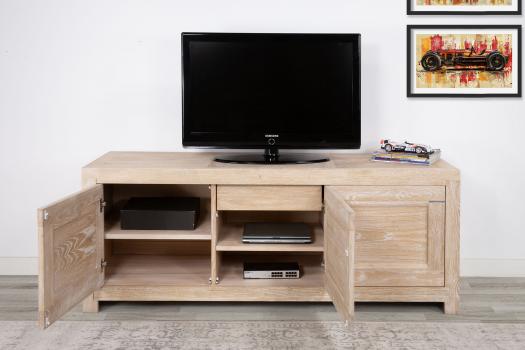 Meuble TV 16/9ème Thierry réalisé en chêne massif Contemporain 