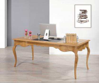 Bureau Ministre réalisé en Chêne de Style Louis XV Finition Chêne Naturel SEULEMENT 1 DISPONIBLE