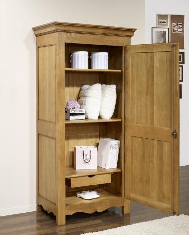 Armoire ou Bonnetière 1 porte Marc réalisée en Chêne Massif de style Campagnard SEULEMENT 1 DISPONIBLE