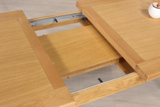 Table de Ferme Rectangulaire Francois, réalisée en Chêne massif  180*90 + 2 allonges de 45 cm