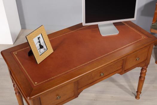 Bureau 1/2 ministre Jean-Charles en Chêne de style Louis Philippe  Finition chêne Moyen SEULEMENT 1 DISPONIBLE