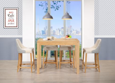 Table Mange Debout Théo 120x70 réalisée en Chêne Ligne Contemporaine Finition Chêne traditionnelle