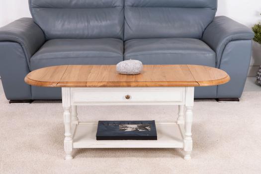 Table basse à volets Jean réalisée en Chêne massif de style Louis Philippe  SEULEMENT 1 DISPONIBLE