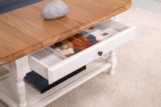 Table basse à volets Jean réalisée en Chêne massif de style Louis Philippe  SEULEMENT 1 DISPONIBLE