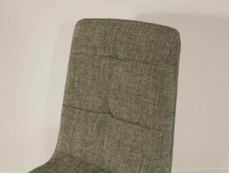 Chaise Lise de style Contemporain, 4 pieds en Frêne massif Tissu Elastron Boston Forest