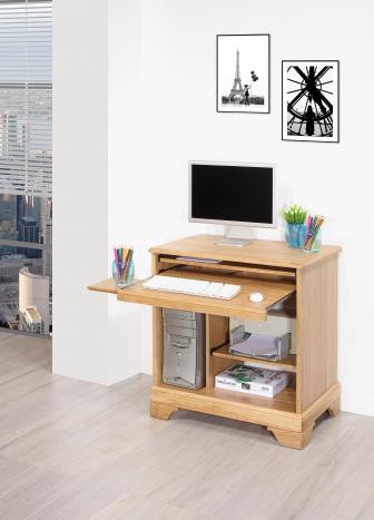 Petit Bureau Informatique réalisé en Chêne de style Louis Philippe