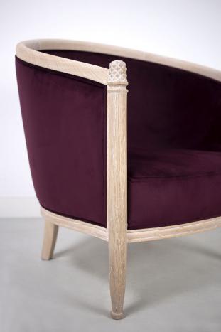 Fauteuil Cabriolet Mathieu réalisé en Chêne Massif de style Louis Philippe