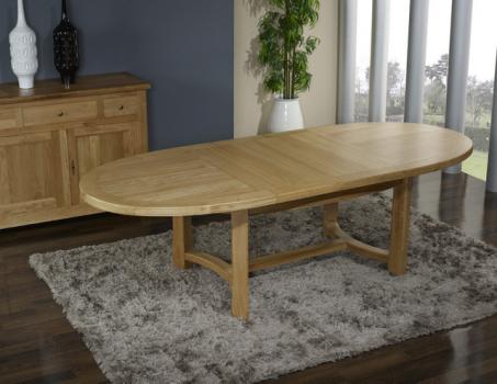 Table de ferme ovale Damien réalisée en Chêne Massif de style Campagnard 170*110