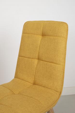 Chaise Lise de style Contemporain, 4 pieds en hêtre massif Tissu FSM