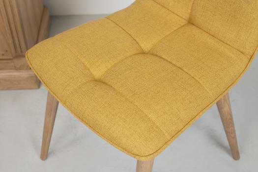 Chaise Lise de style Contemporain, 4 pieds en hêtre massif Tissu FSM