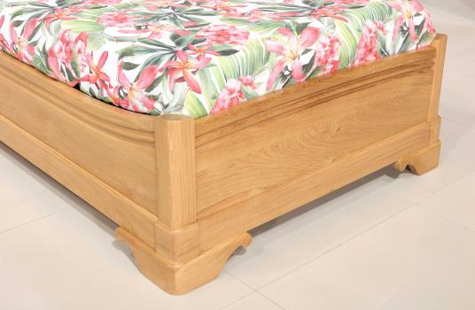 Lit 90X190 de style Louis Philippe Diego réalisé en Chêne Massif 