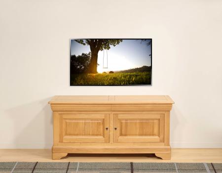 Meuble TV Hervé réalisé en Chêne Massif de style Louis Philippe