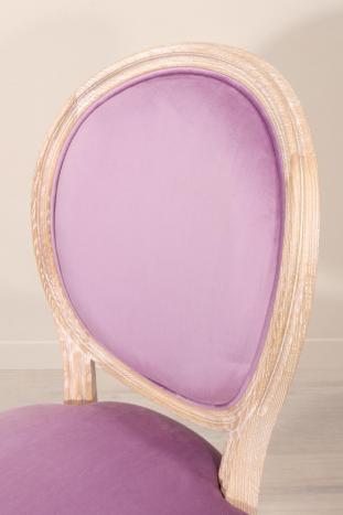 Chaise Simon réalisée en Chêne Massif de style Louis XVI Finition Chêne Brossé Blanchi