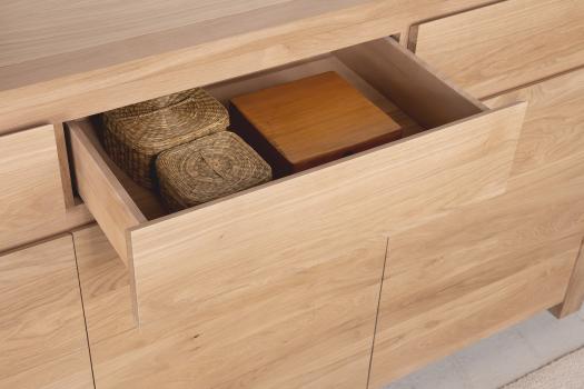 Buffet 3 portes Jean-Lin  réalisé en Chêne de Ligne contemporaine Finition chêne Brossé