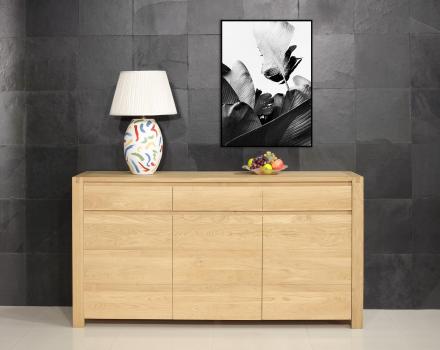 Buffet 3 portes Jean-Lin  réalisé en Chêne de Ligne contemporaine Finition chêne Brossé 